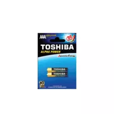 Toshiba Alpha Power AAA Super Alkaline LR03 Battery, +35% Power Up Energy, Pack of 2 pcs