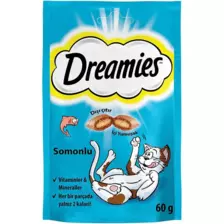 Dreamies Cat Treats, Savoury Salmon Flavour- 60grm Pouch