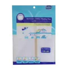 Fenfang Rectangle Zipper Mesh Laundry Washing Bag For Easy Washing- 50X60cm