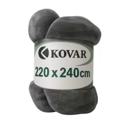 Kovar Comfy Double Size Super Soft Blanket 220X40cm- Gray