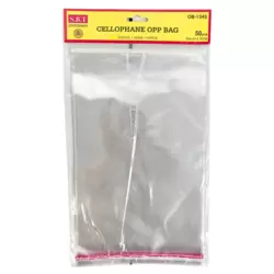 SBT Stationery Self-Adhesive 50 Pieces Transparent Cellophane Opp Bag- 20X30cm
