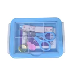 Portable Travel Mini Sewing Kit With 16 Colorful Thread In Foldable Case