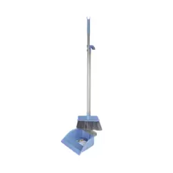 Flora Broom and Dustpan Set for Home, Dustpan and Broom Set, Brush and Dustpan Combo- Grey