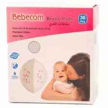 Bebecom Breast Pads, Extra Dry and Breathable Back Sheet Ultra-Thin Lightweight- 36 Pcs