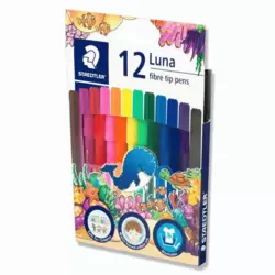 Staedtler Luna Fibre Tip Pen Water Based Edible Ink- 12pcs