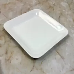 Dynasty Melamine Italy Designed 9 Inch Square Plate- White