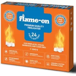 Flame On Smokeless And Odorless Fire Lighter Cubes- 24pcs