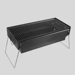 Durable Construction Portable Foldable Charcoal BBQ Grill Stand- Black