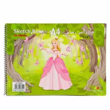 Sketch Book Watercolor Paper Book Cinderella Designed Sketchbook for Artists Spiral Binding Drawing Books, 20 Sheets
