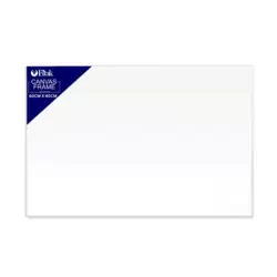 Fitak Painting Plain White Canvas Frame 100percent Cotton Board- 60X90cm