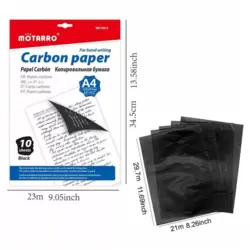 Motarro MU156-2 Black Carbon Paper For Handwriting- 10 Sheets