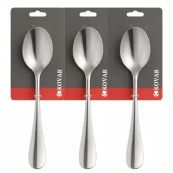 Kovar Gray Stainless Steel Table Spoon With Plain Glossy Finish- 3pcs