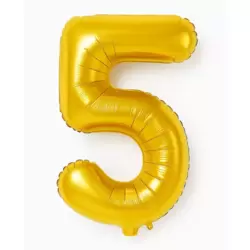 Number 5 Hanging Foil Balloon For All Types Of Party Decorations 16inch- Golden