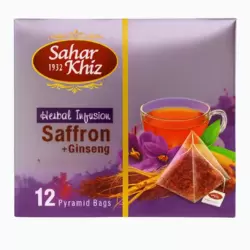 Saharkhiz Herbal Infusion Saffron Ginseng Tea Bags- 12pcs