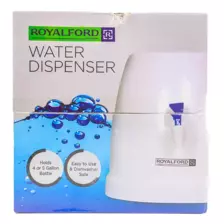 Royal ford White Water Dispenser Easy to Install, fit 4 to 5 Gallon Bottle, FDA Grade High Quality, Keep Water Safe and Clean
