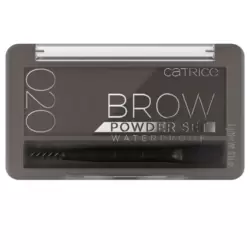 Catrice Waterproof Brow Powder Set With Brush And Spoolie Tool- 020 Ash Brown