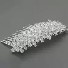 Wedding Bridal Alloy Hair Combs, Headpiece with Glittering Flowers Design 1pc