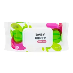Baby Cotton Wet Wipes Alcohol Free- 80pcs