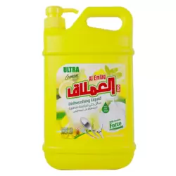 Al Emlaq Dishwashing Liquid, Ultra Lemon With Double Force- 1800ml