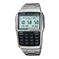 Casio Stainless Steel Databank Digital Calculator Mens Watch- DBC-32D-1ADF