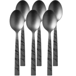 Kovar Stainless Steel Black Table Spoon Set- 6pcs