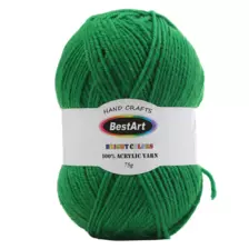 Bestart Bright Acrylic Yarn, Green- 75G