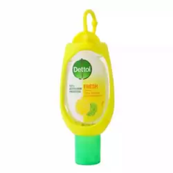 Dettol Fresh Anti Bacterial Hand Sanitizer For Better Germ Protection With Silicone Hanging Case- 50ml