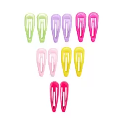 Fancy Multi-Color Fashionable Tik Tak Hair Clips For Ladies- 12pcs