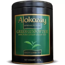 Alokozay Premium Green Tea Powder Pure Ceylon Loose Green Tea- 225gms