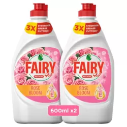 Fairy Max Plus Rose Bloom Fragranced Dishwashing Liquid- 2X600ml