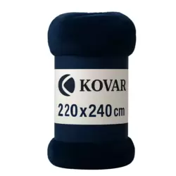 Kovar Comfy Double Size Super Soft Blanket 220X40cm- Dark Blue
