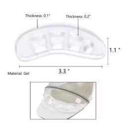 High Heeled Anti Slip Silicone Shoes Forefoot Toe Pad- 2pcs
