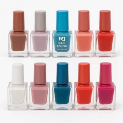 Long Lasting And High Pigmented Multi-Color Nail Polish 10ml Each- 12pcs