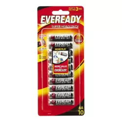 Everyeady Super Heavy Duty AA Battery With Zero Mercury And Cadmium- 10pcs