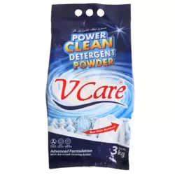 VCare Power Clean Laundry Detergent Powder For Best Stain Removal, Blue- 3kg