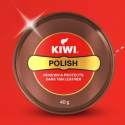 Kiwi Wax Shoe Polish Renews And Protects Dark Tan Leather- 40gms