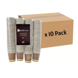 Kovar Disposable Coffee Printed 6 oz Bulk Paper Cups 200pcs- 10 Pack