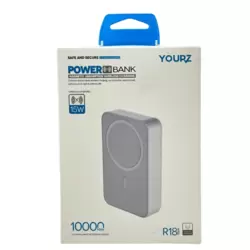 Yourz Magnetic Absorption Wireless Charging Power Bank Model R18- 10000mah