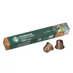 Starbucks House Blend Lungo Roasted Ground Coffee Capsule By Nespresso With Intensity 8- 10pcs