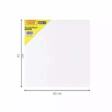 Basic Art and Craft Canvas Board, Cotton Canvas Frame 40X40cm- White
