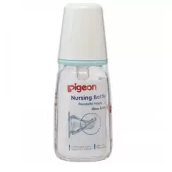 Pigeon K-4 Glass Nursing Bottle Anti Colic System With Peristaltic Teat And Slim Neck- 120ml