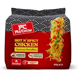 Machow Hot & Spicy Chicken Instant Noodles 3min Cooking Time 325gms- 5X65gms