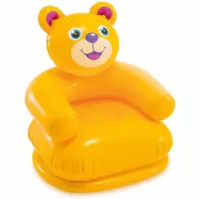 Intex Inflatable yellow colored Happy Animal Chair, Bear- 68556