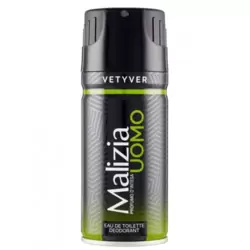 Malizia Uomo Vetyver Eau De Toilette Deodorant Spray- 150ml