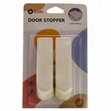 Italo Door Stopper, Non-toxic Doorstops Plastic Door Stopper, 2pcs, White