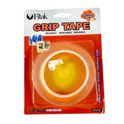 Fitak Strong Reusuable Removable and Washable Anti Slip Double Sided Transparent Grip Tape- 1.8cmX2mtr