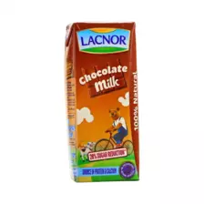 Lacnor Chocolate Flavored Milk Reduced Sugar Drink Source of Protein and Calcium- 8X180ml