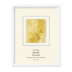 Elegant White Wooden Photo Frame For 30X40cm Size Photo With Real Glass- 34X44cm