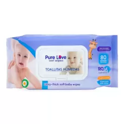 Pure Love Ultra Thick Soft Baby Wet Wipes- 80pcs