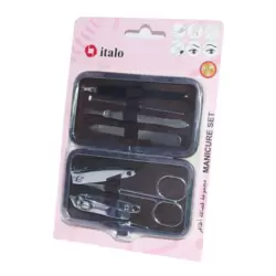 Italo Professional Stainless Steel Manicure And Pedicure Set- 7pcs Set